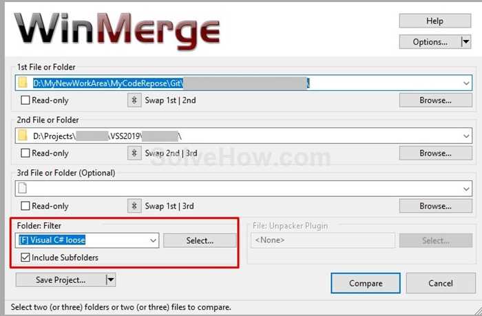 winmerge filter set 03