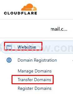 Cloudflare domain transfer
